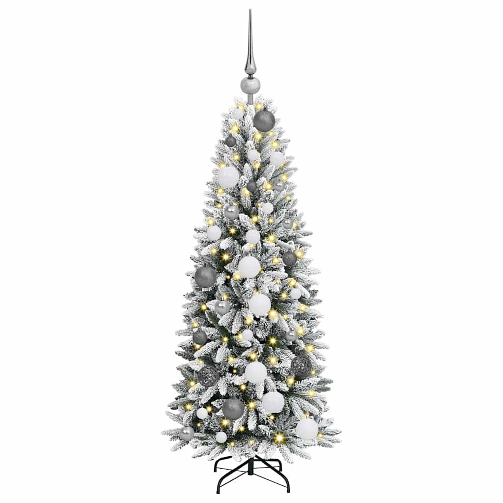 Artificial Christmas Tree with 150 LEDs White 47.24 in