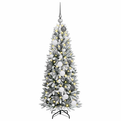 Artificial Christmas Tree with 150 LEDs White 47.24 in