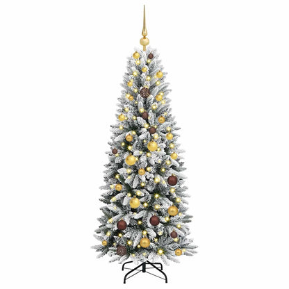 Artificial Christmas Tree with 150 LEDs White 63 x 63 x 150 cm