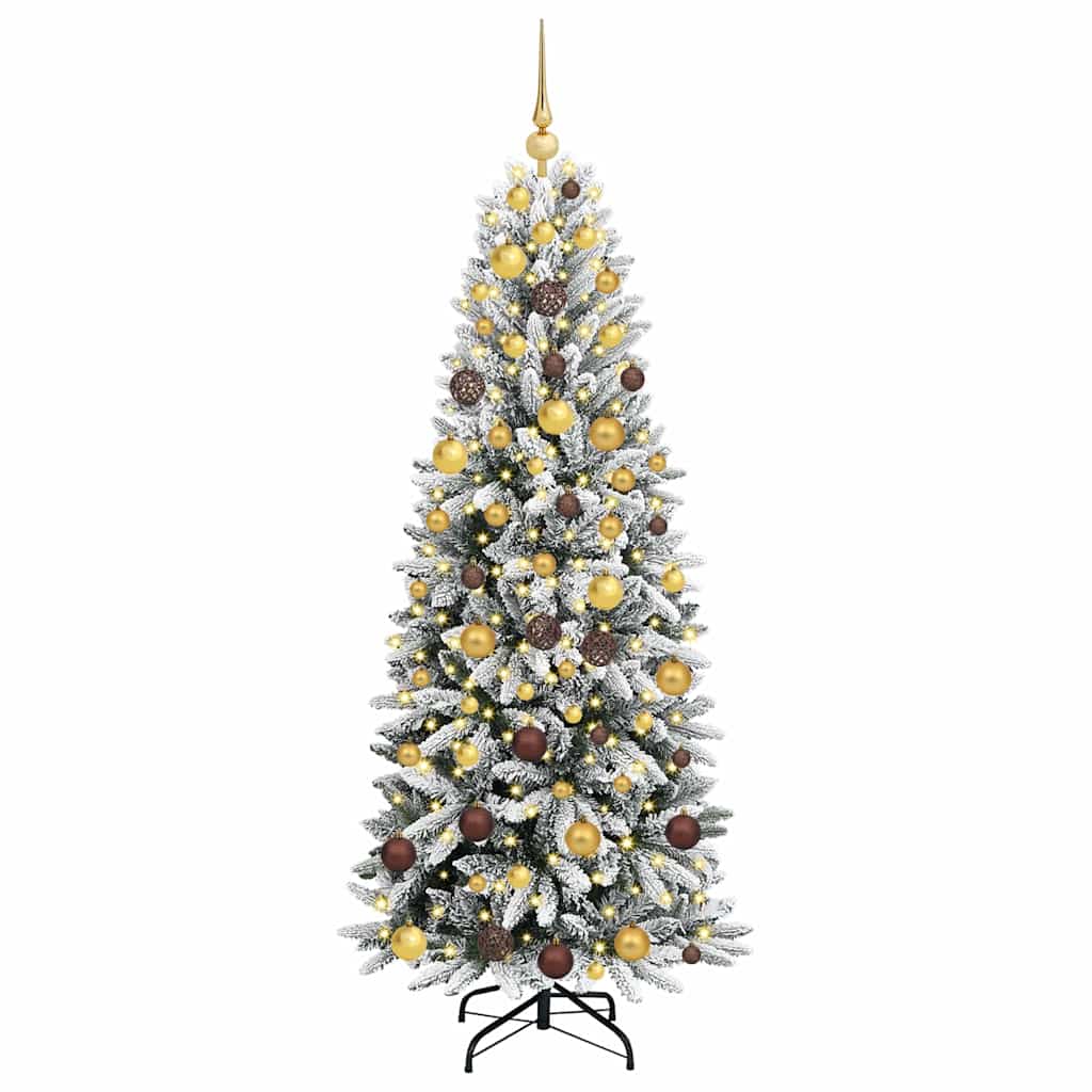 Artificial Christmas Tree with 300 LEDs White 70.87 in