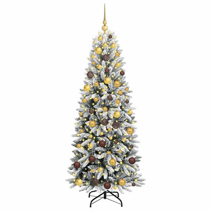 Artificial Christmas Tree with 300 LEDs White 70.87 in