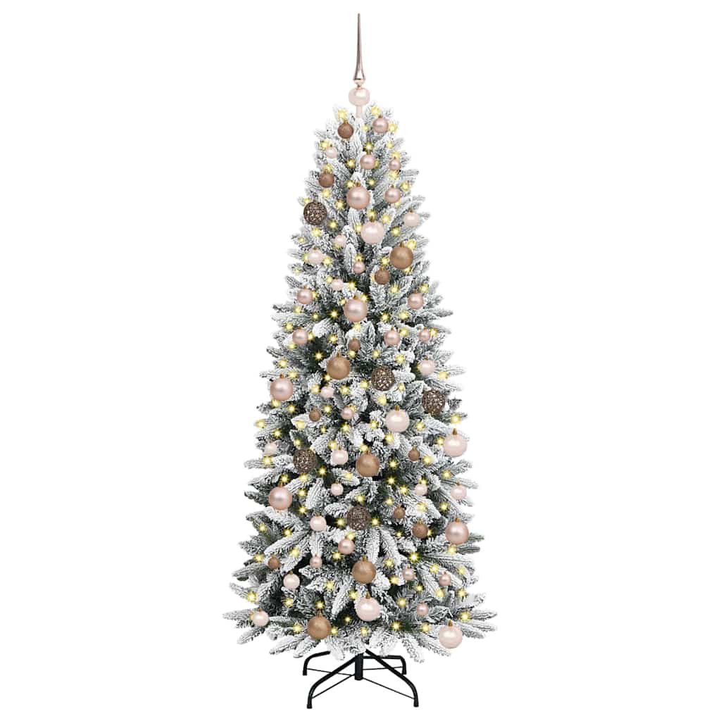 Artificial Christmas Tree with 300 LEDs White 70.87 in