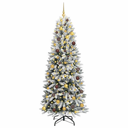 Artificial Christmas Tree with 300 LEDs White 78 x 78 x 210 cm