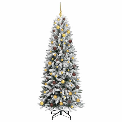 Artificial Christmas Tree with 300 LEDs White 78 x 78 x 210 cm