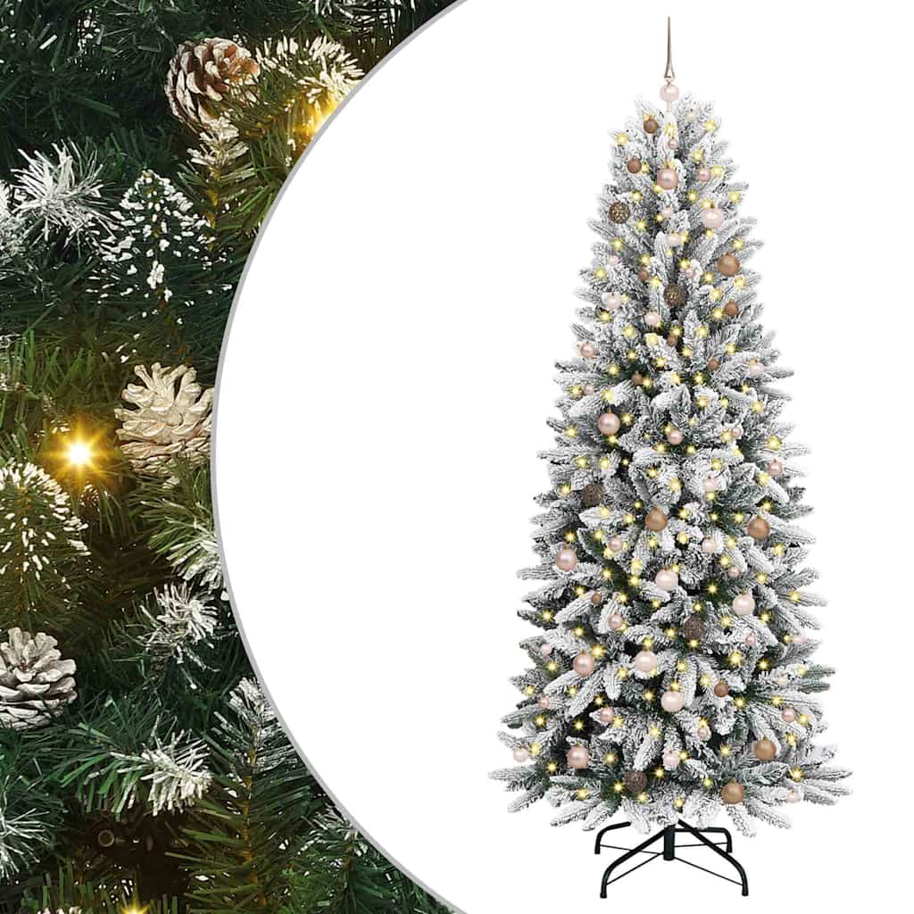 Artificial Christmas Tree with 300 LEDs White 94.49 in