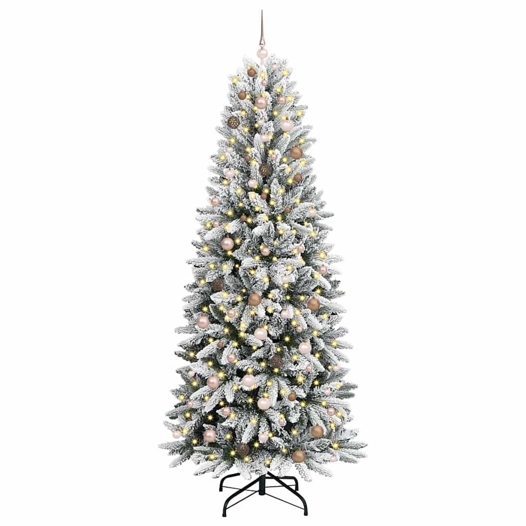 Artificial Christmas Tree with 300 LEDs White 94.49 in