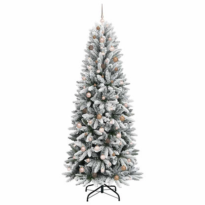Artificial Christmas Tree with 300 LEDs White 94.49 in