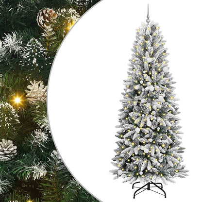 Artificial Christmas Tree with 300 LEDs White 94.49 in