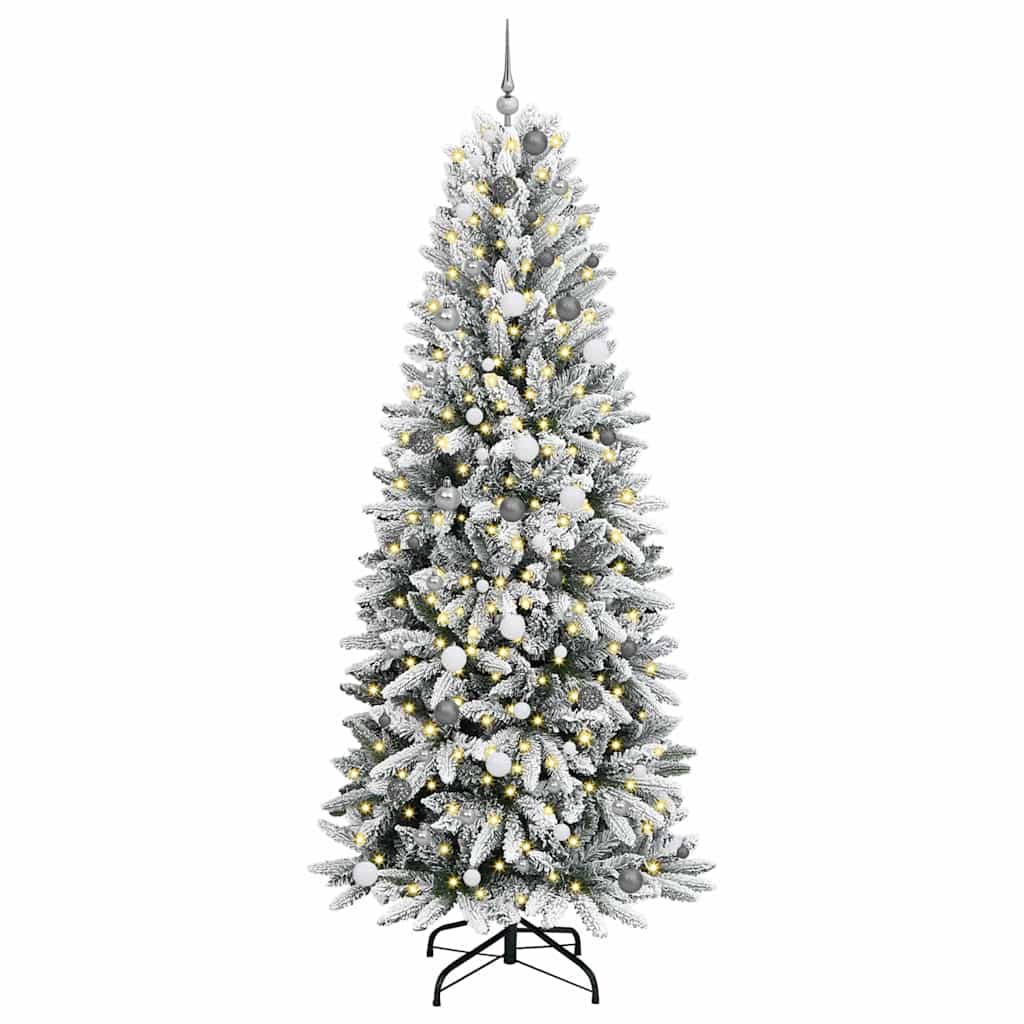 Artificial Christmas Tree with 300 LEDs White 94.49 in