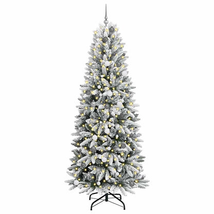 Artificial Christmas Tree with 300 LEDs White 94.49 in