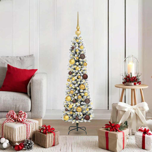 Artificial Christmas Tree with 150 LEDs White 47.24 in