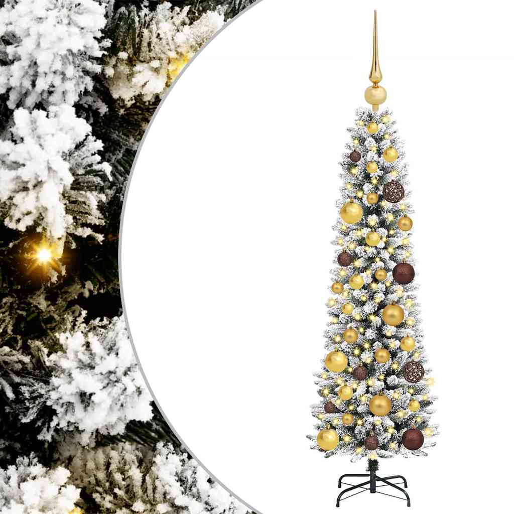 Artificial Christmas Tree with 150 LEDs White 47.24 in