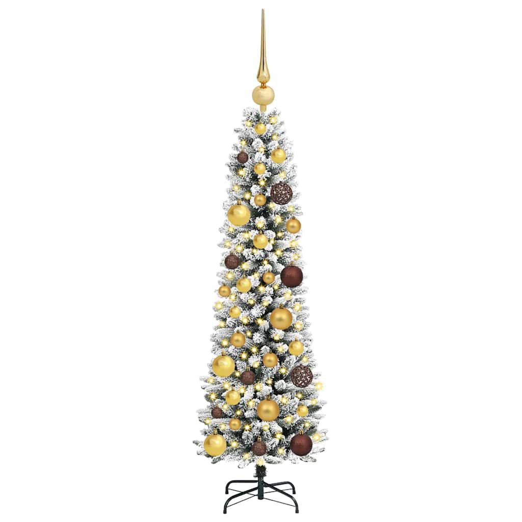 Artificial Christmas Tree with 150 LEDs White 47.24 in