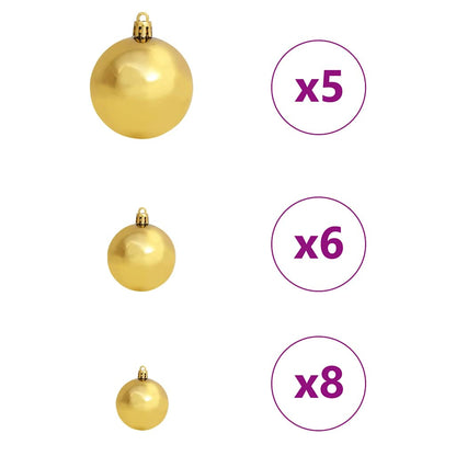 Artificial Christmas Tree with 150 LEDs White 47.24 in