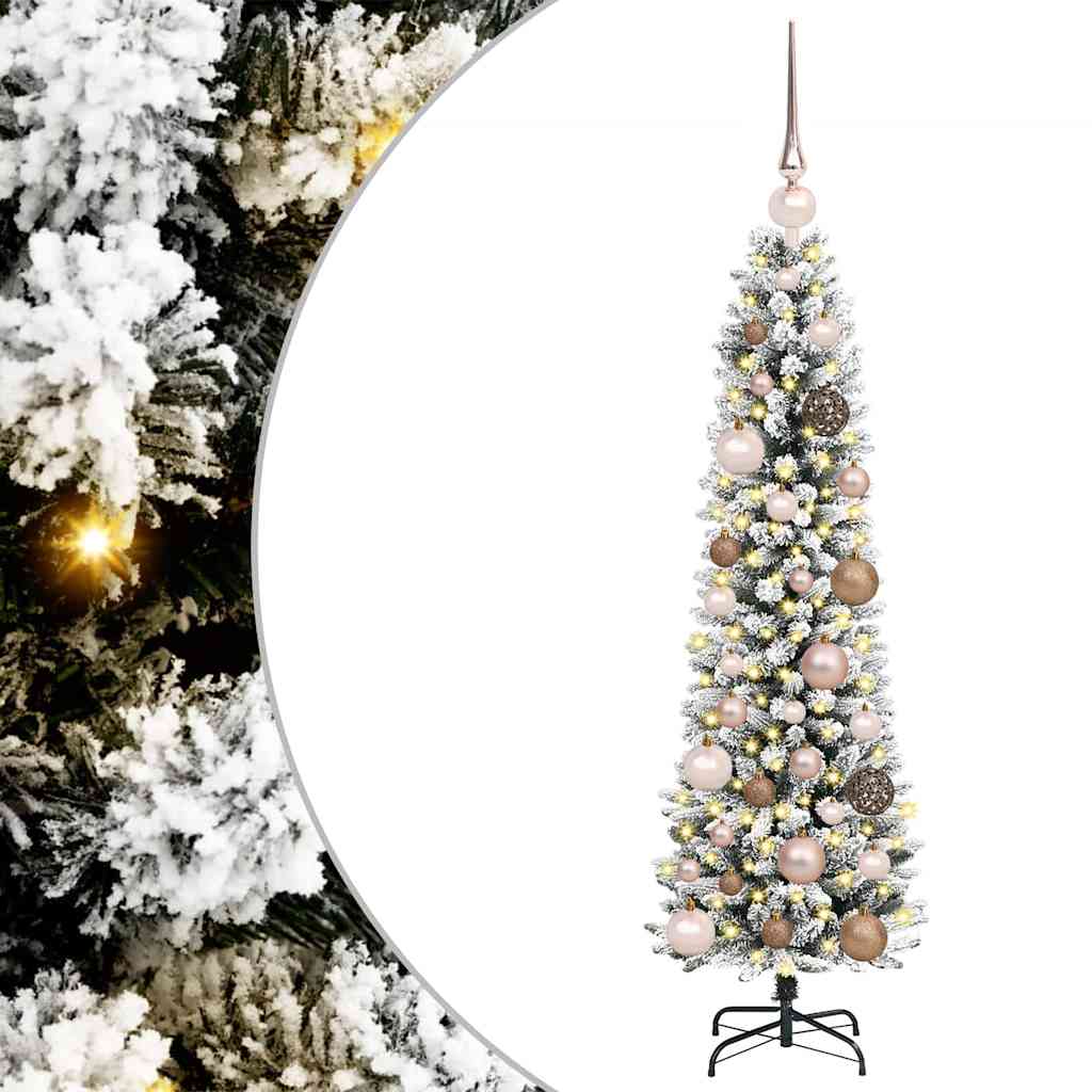 Artificial Christmas Tree with 150 LEDs White 47.24 in