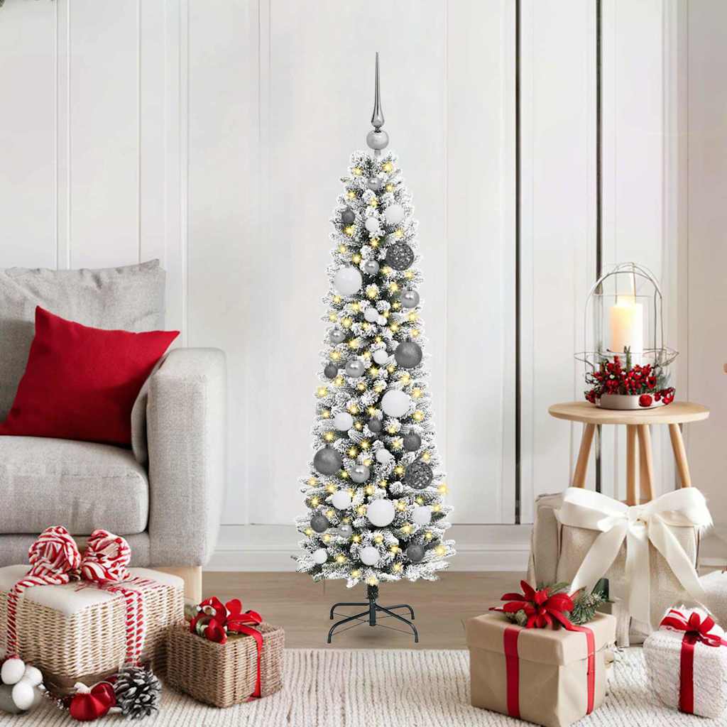 Artificial Christmas Tree with 150 LEDs White 47.24 in