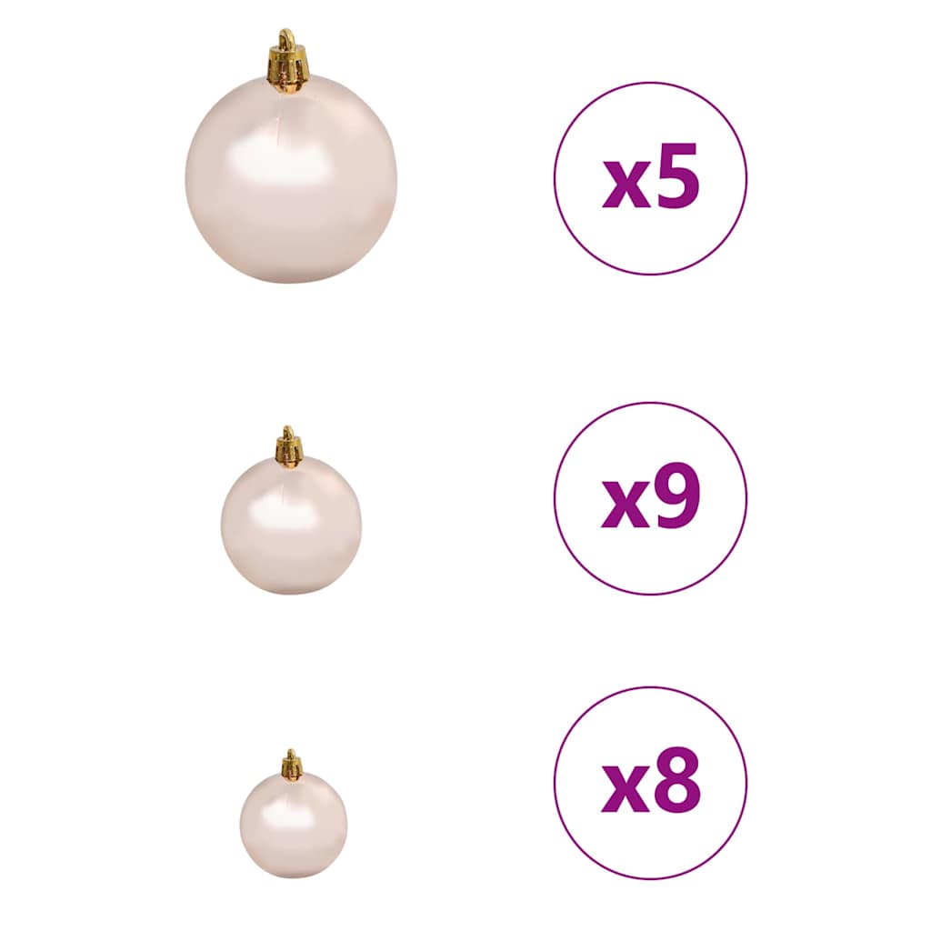 Artificial Christmas Tree White 59.1" PVC and Metal and Plastic