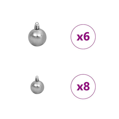 Artificial Christmas Tree White 59.1" PVC and Metal and Plastic