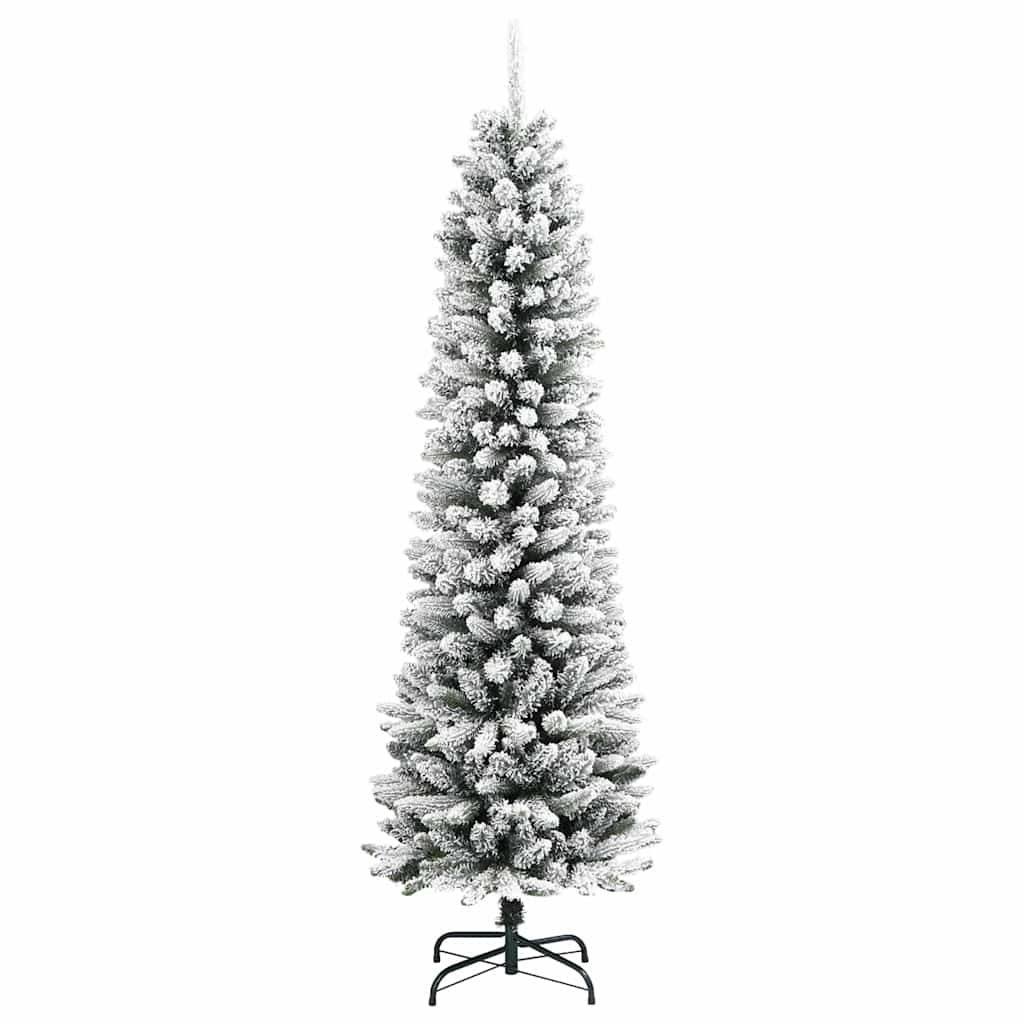 Artificial Christmas Tree White 59.1" PVC and Metal and Plastic