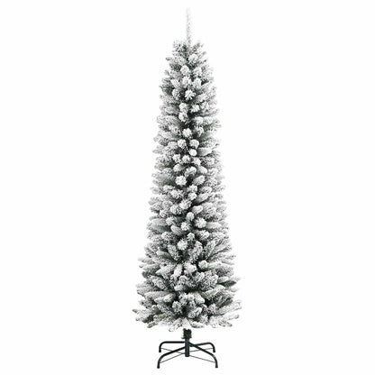 Artificial Christmas Tree White 59.1" PVC and Metal and Plastic