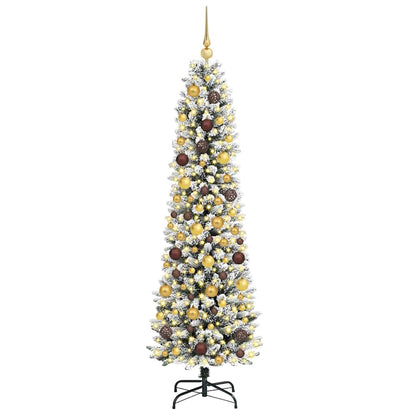 Artificial Christmas Tree White 70.9" PVC and Metal and Plastic