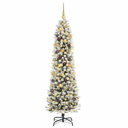 Artificial Christmas Tree White 82.7" PVC and Metal and Plastic