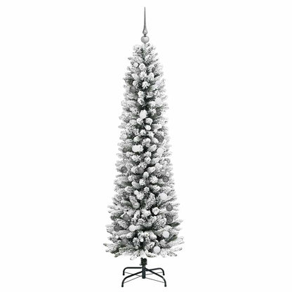 Artificial Christmas Tree White 82.7" PVC and Metal and Plastic