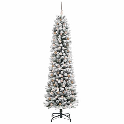 Artificial Christmas Tree White 94.5" PVC and Metal and Plastic