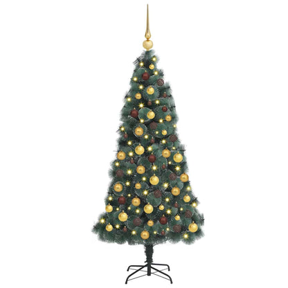 Artificial Pre-lit Christmas Tree with Ball Set Green 59.1" PET