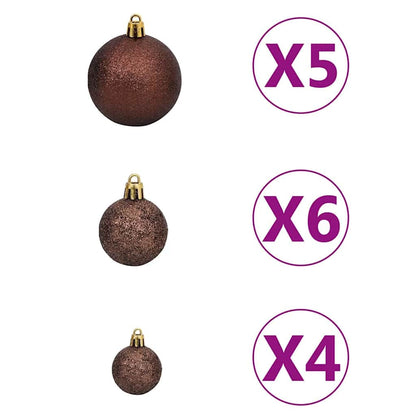 Artificial Pre-lit Christmas Tree with Ball Set Green 59.1" PET