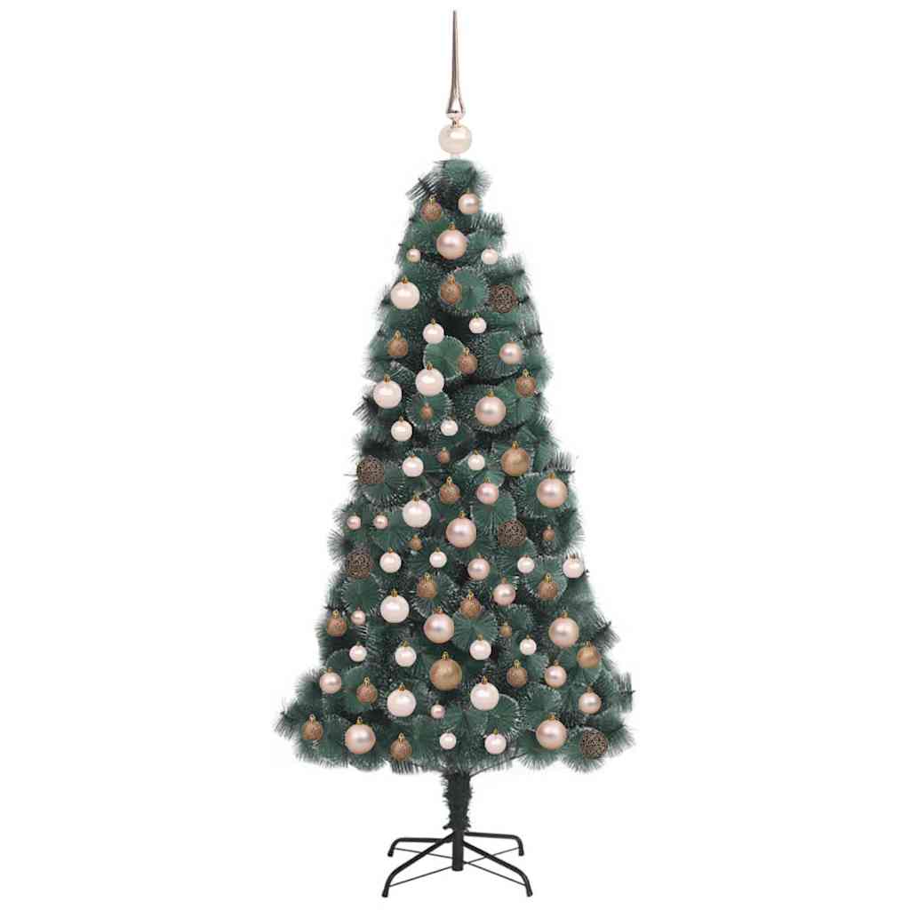 Artificial Pre-lit Christmas Tree with Ball Set Green 59.1" PET