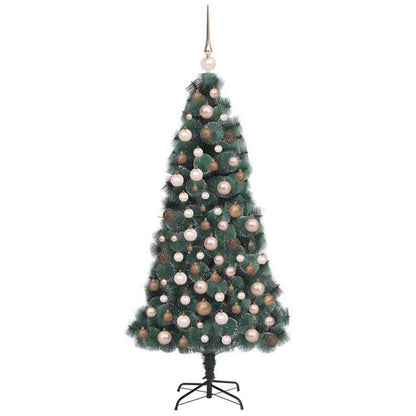 Artificial Pre-lit Christmas Tree with Ball Set Green 59.1" PET