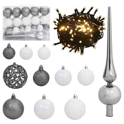 Artificial Pre-lit Christmas Tree with Ball Set Green 59.1" PET