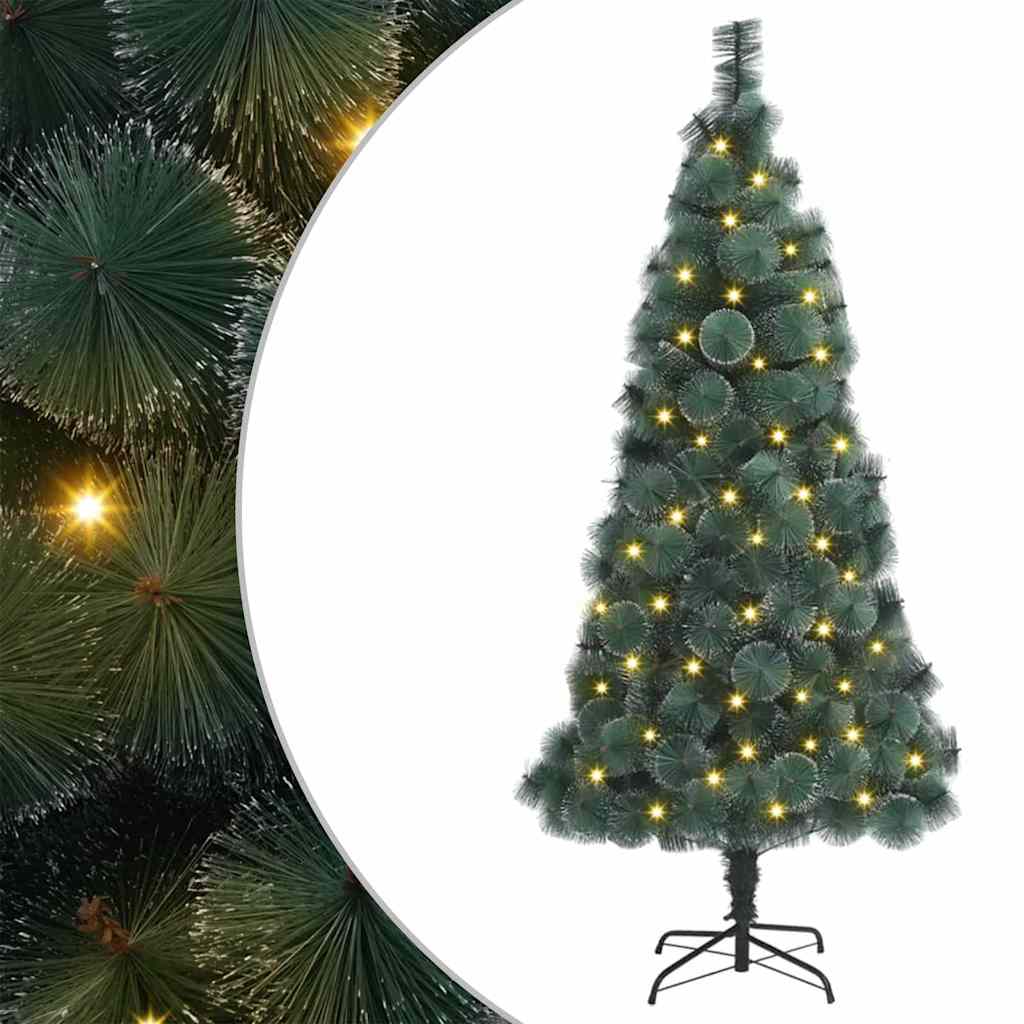 Artificial Pre-lit Christmas Tree with 300 LEDs Green 70.9" PET