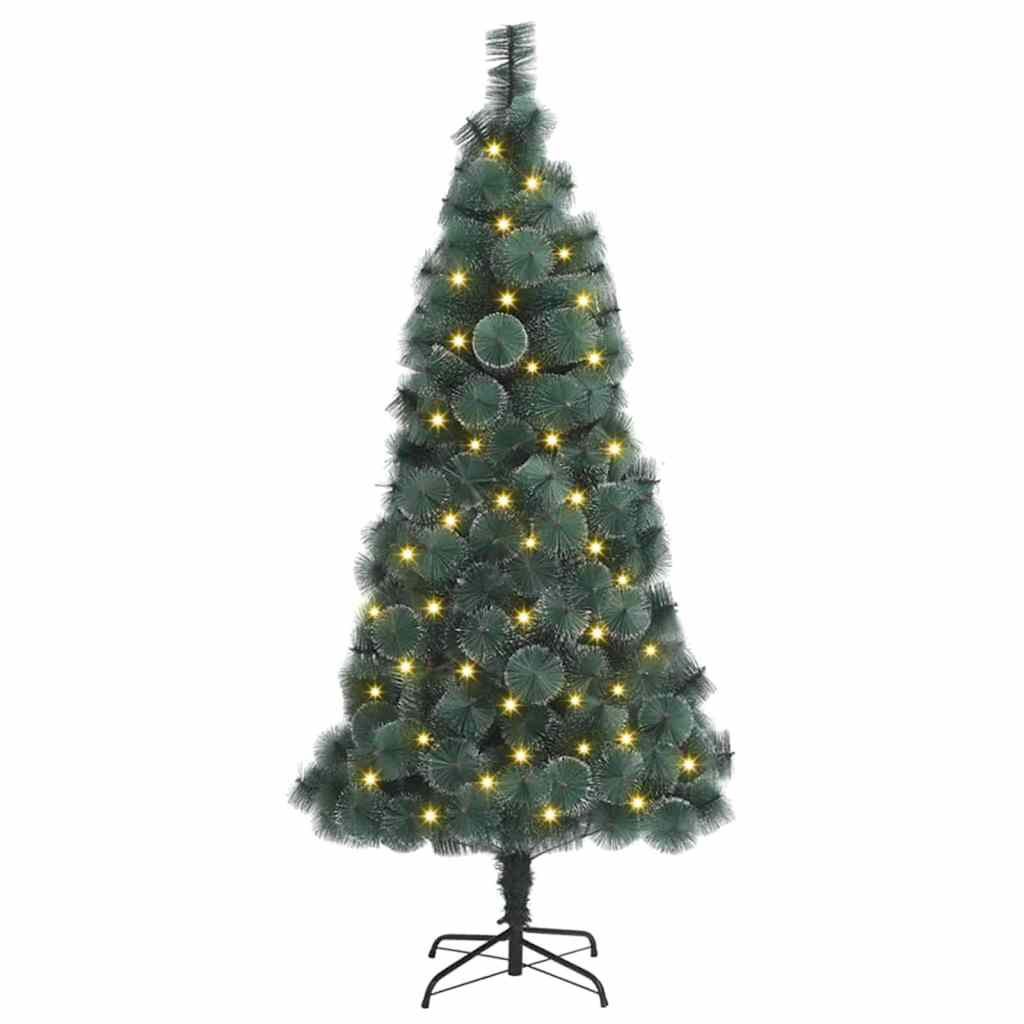 Artificial Pre-lit Christmas Tree with 300 LEDs Green 70.9" PET