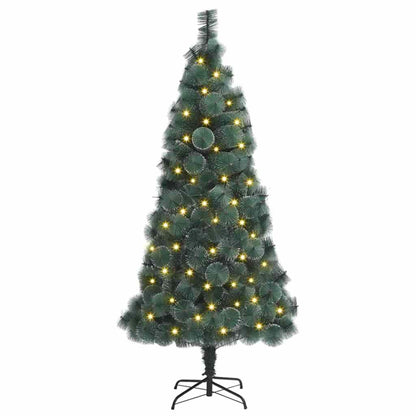 Artificial Pre-lit Christmas Tree with 300 LEDs Green 70.9" PET