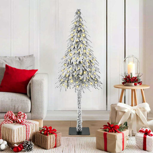 Christmas Tree with 150 LEDs White 47.2" PE and Steel