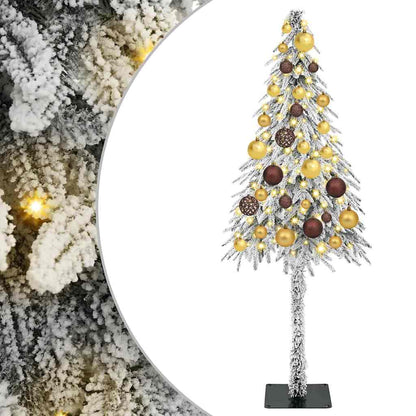 Christmas Tree with 150 LEDs White 47.2" PE and Steel