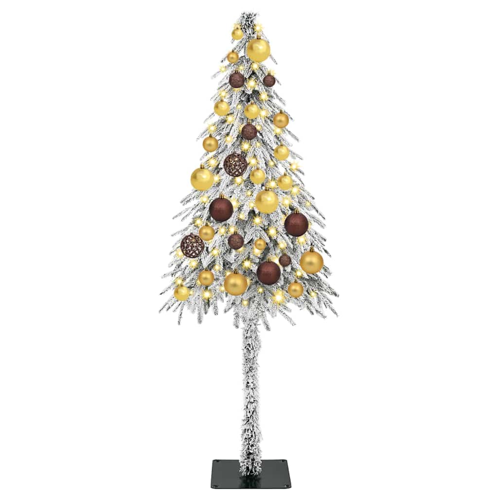 Christmas Tree with 150 LEDs White 47.2" PE and Steel
