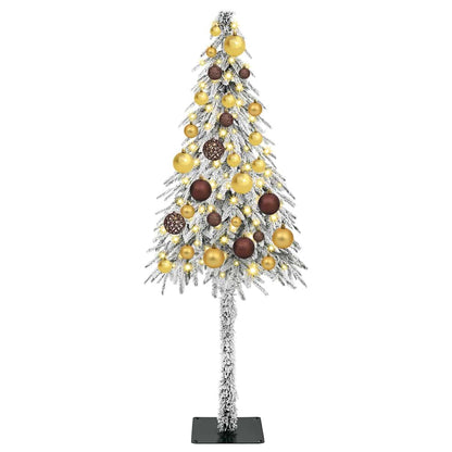Christmas Tree with 150 LEDs White 47.2" PE and Steel