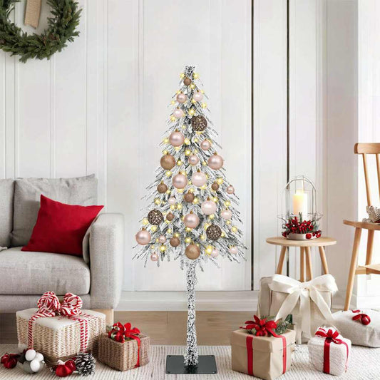 Christmas Tree with 150 LEDs White 47.2" PE and Steel