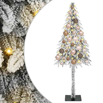 Christmas Tree with 150 LEDs White 47.2" PE and Steel