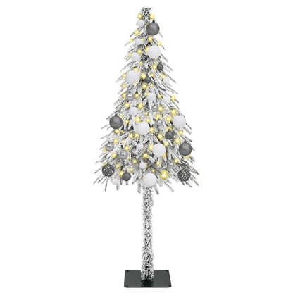 Christmas Tree with 150 LEDs White 47.2" PE and Steel