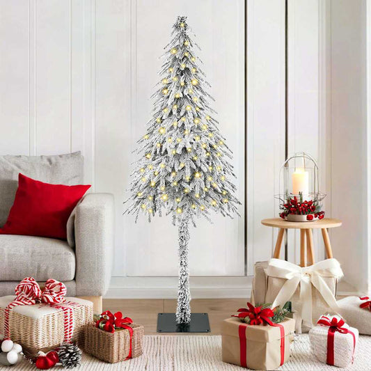 Christmas Tree with 150 LEDs White 59.1" PE and Steel