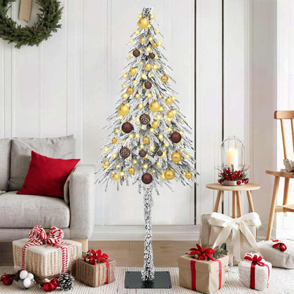 Christmas Tree with 150 LEDs White 59.1" PE and Steel
