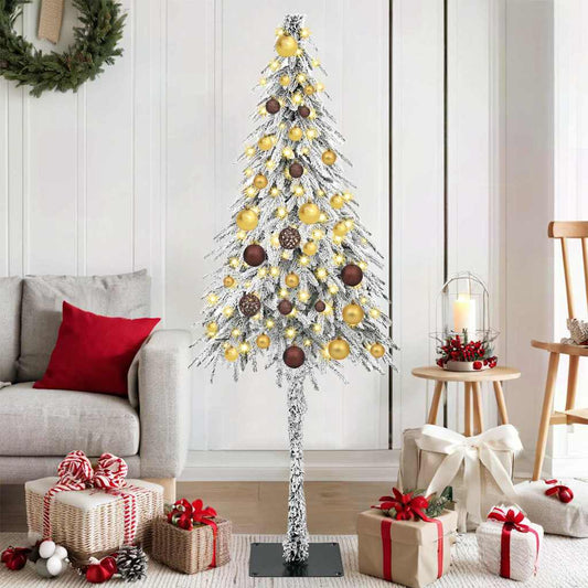 Christmas Tree with 150 LEDs White 59.1" PE and Steel
