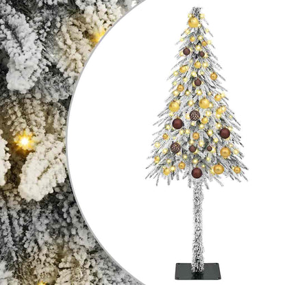 Christmas Tree with 150 LEDs White 59.1" PE and Steel