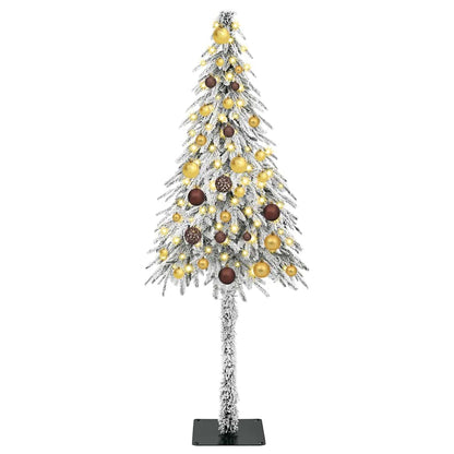 Christmas Tree with 150 LEDs White 59.1" PE and Steel