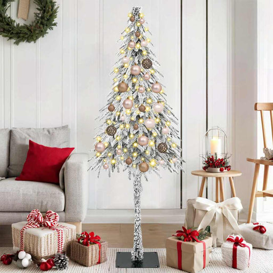 Christmas Tree with 150 LEDs White 59.1" PE and Steel