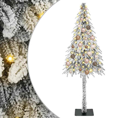 Christmas Tree with 150 LEDs White 59.1" PE and Steel